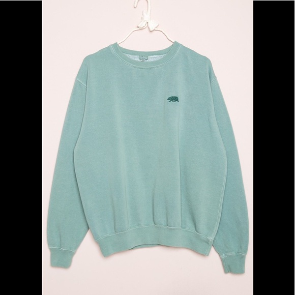 Brandy melville erica bear green crewneck sweater - Picture 3 of 11